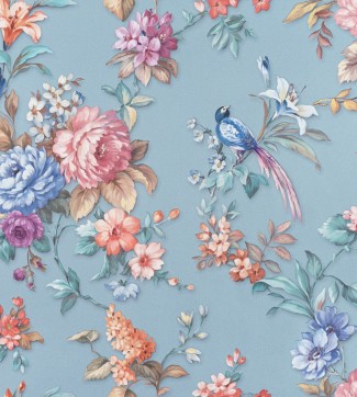 Обои синие с цвет