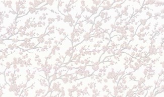 Обои белые с розо