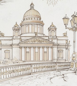 Обои белые город 