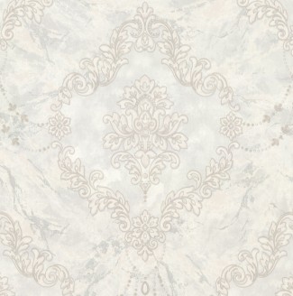Обои белые Дамаск
