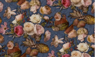 Обои синие винило