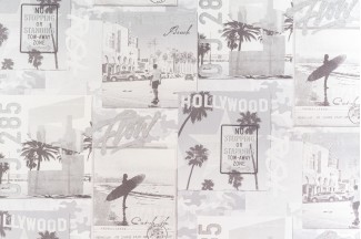 Обои серые с паль