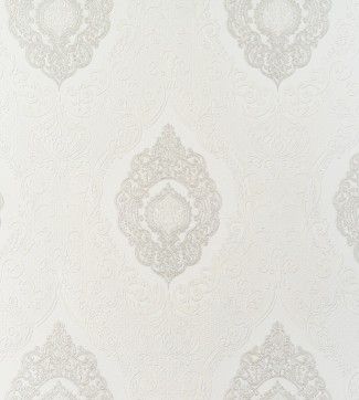 Обои белый дамаск