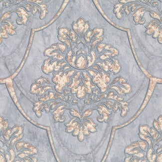 Обои серый дамаск