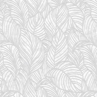 Обои белые листья