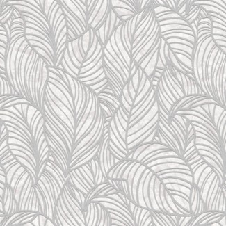 Обои серые листья