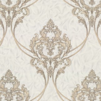 Обои серый дамаск
