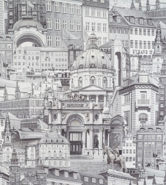 Обои город серый 