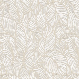 Обои бежевые лист